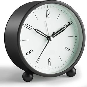 Tyme - Analoog Wekker - Zwart - Inclusief Verlichting