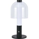 V-TAC VT-1056-BT  Oplaadbare tafellamp - Zwart+Transparant - IP20 - 2W - 100 Lumen - 3IN1