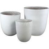 PTMD Gommes Wit Glazed Ceramic Pot SV3