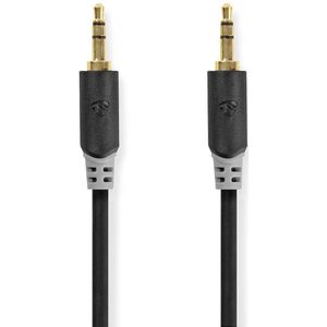 Stereo audiokabel | 3,5 mm male - 3,5 mm male | 1,0 m | Antraciet Nedis