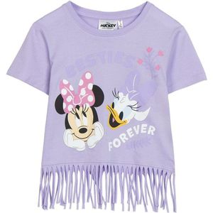 T-Shirt met Korte Mouwen voor kinderen Minnie Mouse Paars Maat 4 Jaar