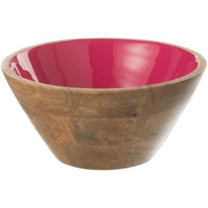 J-Line kom Kos - hout - fuschia - medium