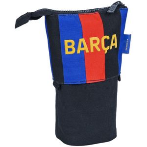 Potloodetui F.C. Barcelona Kastanjebruin Marineblauw (8 x 19 x 6 cm)