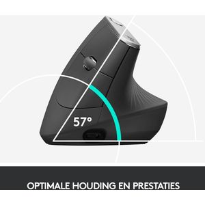 Logitech MX Vertical muis Rechtshandig RF-draadloos + Bluetooth 1600 DPI