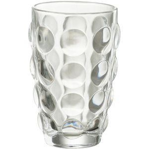 J-Line Bubbel Longdrink glas - drinkglas - 6 stuks - woonaccessoires