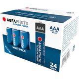 Agfaphoto-batterij Alkaline, Micro, AAA, LR03, 1,5 V voeding, doos (24 stuks)