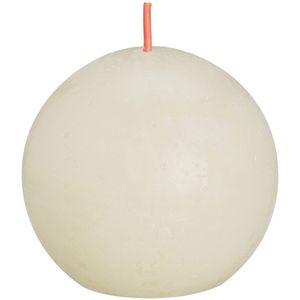 Bolsius - Rustieke kleine stompkaars 'Boule' (Ø7.6cm) - Soft Pearl