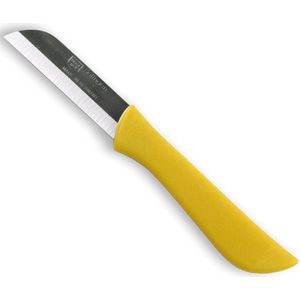 Solingen Schilmesje Aardappelmesje - RVS Glad - 16 cm met Dun Heft - Geel