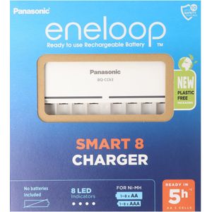 eneloop bk-4mcc 8 stuks, 8x eneloop snellader en AccuCell-batterijbox AAA / AA