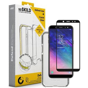 SoSkild Samsung Galaxy A6 Defend Heavy Impact Case Transparent and Glass Screen Protector