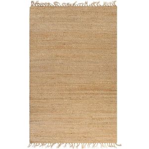 vidaXL - Vloerkleed - 120x180 - cm - handgeweven - jute - natuurlijk