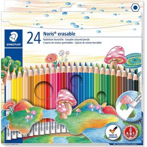 Staedtler kleurpotlood Noris Club uitgombaar 24 potloden