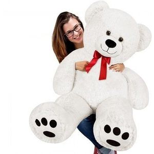 Monzana Pluche - Knuffelbeer - 100cm - Wit