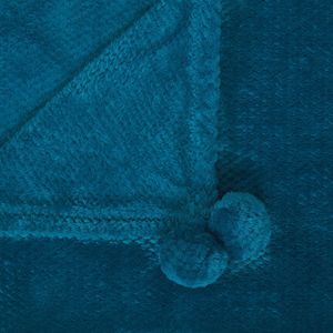 SAITLER - Plaid - Blauw - 150 x 200 cm - Polyester