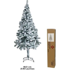 Kerstboom - Dennenboom - Kunstkerstboom Snelle montage incl. kerstboomstandaard - 150cm, Sneeuw