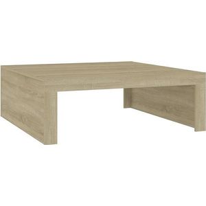 vidaXL - Salontafel - 100x100x35 - cm - bewerkt - hout - sonoma - eikenkleurig