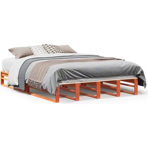 vidaXL - Bedframe - zonder - matras - massief - grenenhout - wasbruin - 120x200 - cm