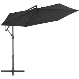 VidaXL Zweefparasol Aluminium Paal 300 cm Zwart