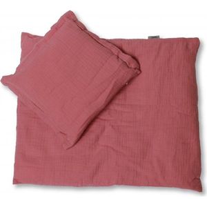 Beddengoed - 50cm - Oud Roze - Bedset