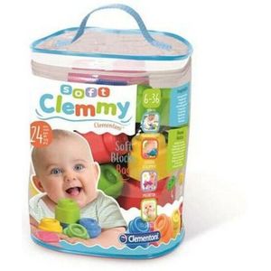 Clementoni Soft Clemmy - Stapelblokken - Baby Blokken - 24 Zachte Speelblokken - 6-36 maanden