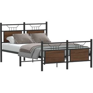 Bedframe zonder matras bewerkt hout bruin eikenkleur 120x200 cm