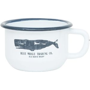 Emaille beker walvis wit 9,5x6 - BATELA