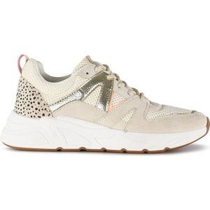 POSH by Poelman - CAROCEL - Dames Sneakers - Beige/Goud