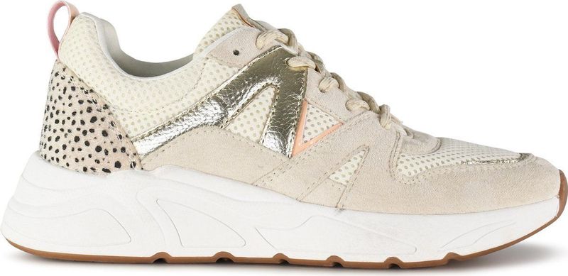 POSH by Poelman - CAROCEL - Dames Sneakers - Beige/Goud