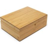 Bredemeijer Tea box natural bamboo +4 canisters +spoon