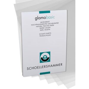 Schoellershammer Glama transparant papier, A3, 110 g/m², blok van 50 vel