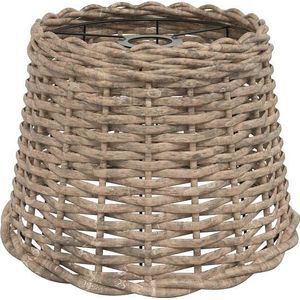 vidaXL - Plafondlampenkap - Ø30x20 - cm - wicker - bruin