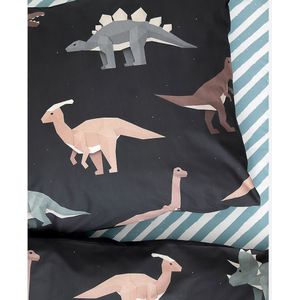 Studio Ditte Dekbedovertrek Dinosaurus Junior 120x150cm - Zwart