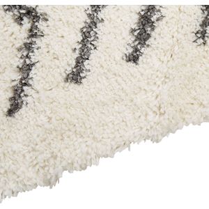 Beliani AYRUM - Shaggy tapijt - Beige/Grijs - 160 x 230 cm - Polypropyleen