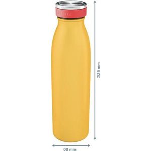 Leitz Cosy Dubbelwandige Geïsoleerde Waterfles, 500 ml - BPA-Vrij - Vaatwasserbestendig - Ideaal voor Thuiskantoor/Thuiswerken - Warm Geel