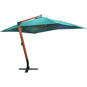 VidaXL Zweefparasol Melia 300x400 cm Groen - Stijlvolle en ruime zweefparasol