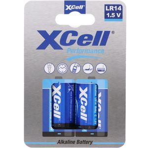 XCell Batterij Alkaline Baby, C, LR14, milieuvriendelijke verpakking, 1,5V, blister van 2