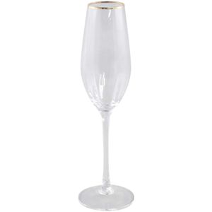 PTMD Yina Champagneglas - H25 x Ø7 cm - Glas - Goud