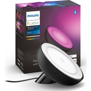 Philips Hue Bloom Tafellamp - White and Color Ambiance - Gëintegreerd LED - Zwart - 7,1W - Bluetooth