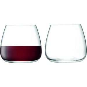 L.S.A. - Wine Culture Glas 385 ml Set van 2 Stuks - Transparant / Glas