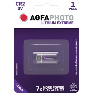 Agfaphoto Batterij Lithium, CR2, 3V Extreme Photo, Retail-blisterverpakking (1-pack)