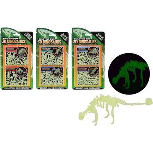 John Toy Bouw je eigen 3D glow in the dark dino- 2 stuks op kaart