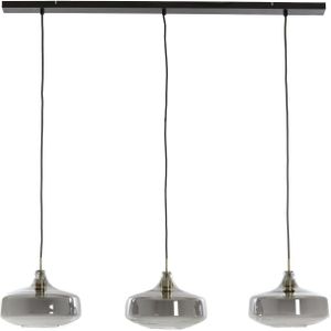 Light & Living Hanglamp Solna - 3-Lamps - Smoke/Antiek Brons