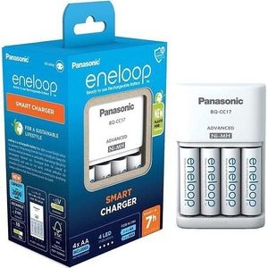 Panasonic Eneloop Oplader + 4x AA 2000 mAh batterijen - BQ-CC17