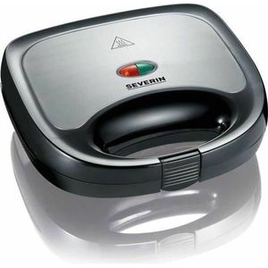 Severin Tosti Apparaat Sandwichtoaster 600W Geborsteld RVS-zwart