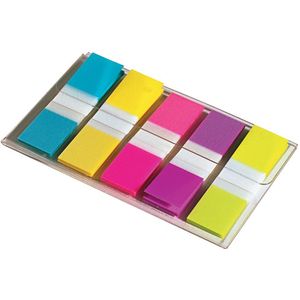 Post-it Index Smal, ft 11,9 x 43,2 mm, blister met 5 kleuren, 20 tabs per kleur