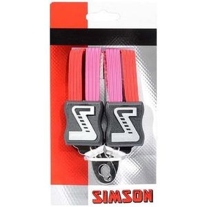 Snelbinder Trio Simson kort met 3 binders - roze/rood