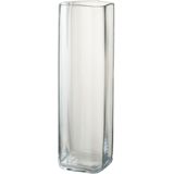 J-Line vaas Recht Vierkant - glas - transparant -medium - 42.00 cm hoog