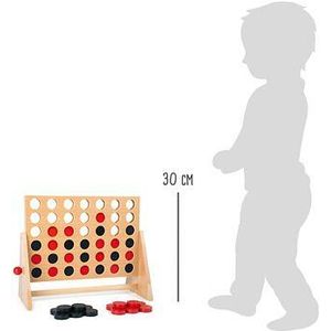 Small Foot - Houten Spel 4 in a Row: Groot spel voor kinderen en volwassenen, bevordert logisch denken en strategische vaardigheden