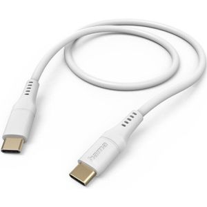 Hama Oplaadkabel Flexible USB-C - USB-C 1,5 M Silicone Wit