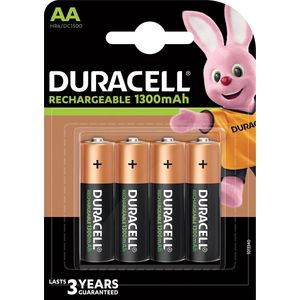 Duracell Rechargeable AA 1300mAh batterijen - 4 stuks